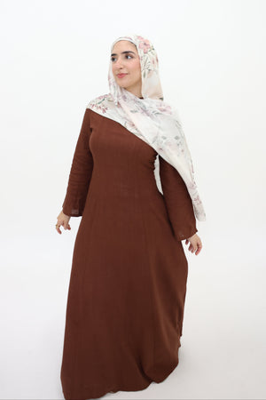 Rynah linen tie-back dress