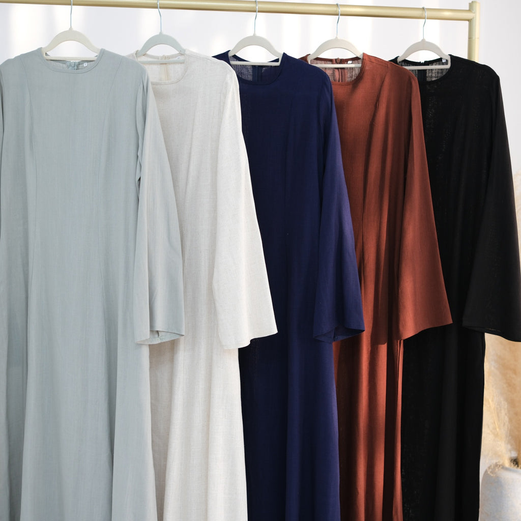 Rynah linen tie-back dress